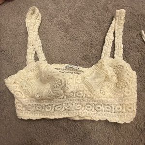 Zara White Lace Bra Top